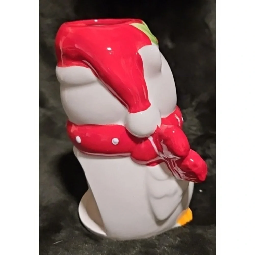 NEW Holiday Time WHITE OWL Ceramic Tealight